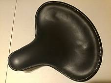 Harley Knucklehead VL WL Panhead Black Solo Saddle Seat Cobbler Edge 34-Up Euro