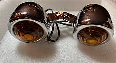 Harley-Davidson GUIDE DH-49 Bullet Lights Knucklehead Panhead Cone Amber Lenses