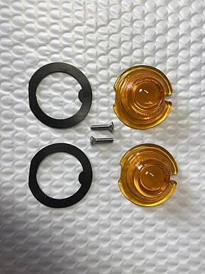 Harley Guide DH49 PH7 Bullet Lamp Fish Eye Lens, Gasket & Screw OEM 6852138