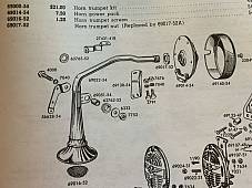 Harley Panhead & XL Bugle Trumpet Horn Rubber Mount Bracket 54-64 OEM# 69013-54