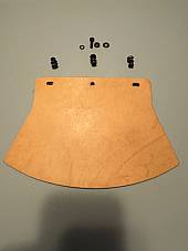 Harley 3757-26 Light Tan Leather Mud Flap Kit WLA WLC Knucklehead VL JD Pan