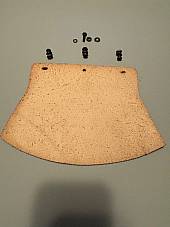 Harley 3757-26 Light Tan Leather Mud Flap Kit WLA WLC Knucklehead VL JD Pan