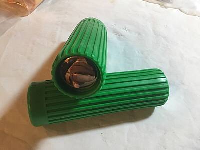 Harley Panhead Sportster XL Ranger Pacer Topper Ribbed Grips 196264 Green
