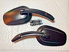 Harley Billet Stem Black Mirrors 1965-Up Electra Road Glide Road King Sportster