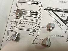 Harley Panhead Luggage Rack Studs & Nut Kit OEM# 53457-52 52-57 Luggage Carrier