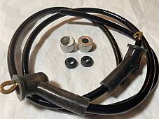 Harley 1930-48 Spark Plug Cable Kit w/ Hoods VL RL Knucklehead OEM# 1599-27 USA