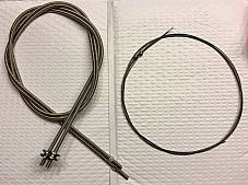 Harley JD Single VL Nickel Plated Throttle Spark Coil Cable Set 1912-30 #3334-12