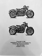 Harley Parts Manual Catalog Book 1954 to 1966 K-Model & Sportster KH KHK XLCH XL