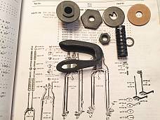 Harley 45 WLA WLC WL Servi Parkerized Steering Damper Rebuild Parts Kit 37-57