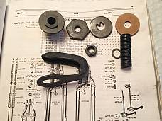 Harley 45 WLA WLC WL Servi Parkerized Steering Damper Rebuild Parts Kit 37-57