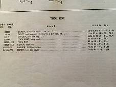 Harley Panhead Tool Box Lid Screw Stud & Clip 58-64 OEM# 64503-58A Duo-Glide
