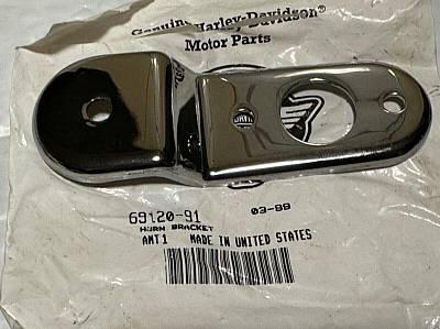 Harley OEM 6912091 Chrome Horn Bracket FL, FX, Softail 19912024 EVO TC88 M8