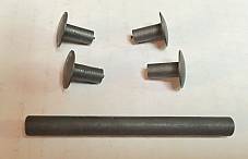 Harley Rear Fender Hinge Pin & Rivets 43-79 Knucklehead Panhead WL WLA Shovel