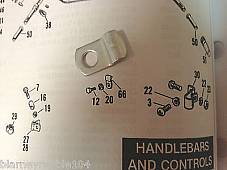 Harley Panhead Throttle Cable Guide Clip Kit 52-65 FL FLH Clamp OEM# 56609-52