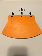 Harley 3757-26 Medium Tan Leather Mud Flap Kit WLA WLC Knucklehead VL JD Pan