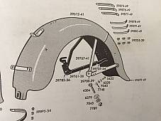 Harley CP-1035 W WL WLA WLC Rear Fender Mounting Hardware Kit 1942-48 Mount