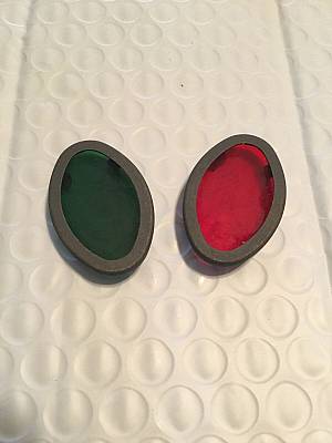 Harley Cat Eye Lens Set Parkerized 193946 Knucklehead WLA UL OEM# 452439