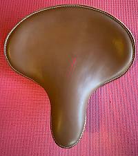 Harley Knucklehead VL WL Panhead Tan Solo Saddle Seat Nickel Rivets Vented