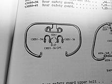 Harley Knucklehead UL Top Crash Bar Mount U Bolts OEM# 13051-36, 49064-36