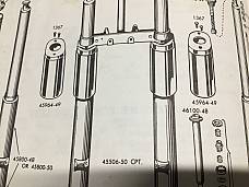 Harley Panhead Shovelhead Fork Slider Cowbell Screws OEM# 1367 1949-77 Cow Bell