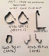 Harley 1937-1949 WL WLA Servicar Main Wire Loom Clip & Clamp Kit 1602-37 4730-30