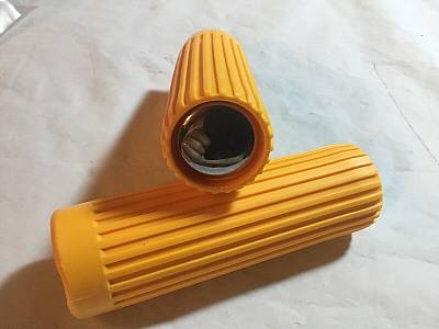 Harley Panhead Sportster XL Ranger Pacer Topper Ribbed Grips 196264 Yellow