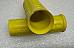 Harley 5620354 Panhead Hummer Waffle Grips Open End Yellow w/ Logo 195461