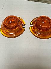 Harley Guide DH-49 Bullet Marker Amber Fish Eye Lenses Qty 2