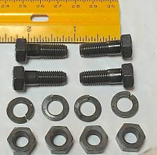 Harley 5/16”-24 x 7/8” Bolts w/ Nuts & Lock Washers x 4 OEM 064E Plain Head USA