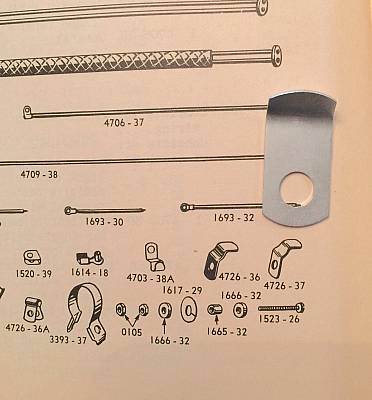 Harley 472637 9971 Timer Circuit Breaker Wire Clip Knucklehead Panhead 3669