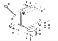 Harley 62555-66 Sportster XLCH Lunchbox Oil Tank Lower Mount Bracket 1966-69 USA