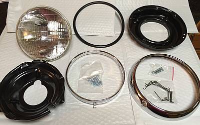 Harley FL FLH Headlamp Kit 19601984 12V Shovelhead Panhead ElectraGlide