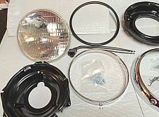 Harley FL FLH Headlamp Kit 1960-1984 12V Shovelhead Panhead Electra-Glide