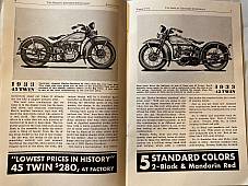 Harley Enthusiast Model Intro Issue 1933 Models Aug 1932 RL VL Servicar Delivery