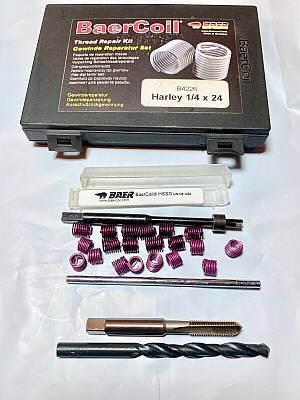 Harley 1/424 HeliCoil Thread Insert Kit w/ 20 coils Knucklehead Panhead UL WL