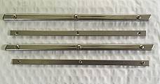 Harley 51-53 Gas Tank Emblem Trim Strips Panhead Stainless w/ Screws & Mounts