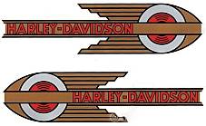 Harley 5917-36 Fuel Gas Petrol Tank Decal VL Knucklehead UL WL 1936-1939 Retro