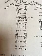 Harley Handlebar Riser Bolts & Nuts 49-59 Panhead OEM# 56154-49