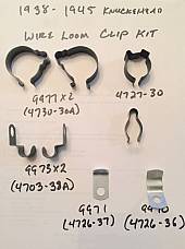 Harley 1938-1945 Knucklehead EL FL Main Wire Loom Clip & Clamp Kit 4730-30A