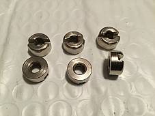 Harley JD Single Nickel Plated Slotted Crank Case Nuts 1909-29 OEM 451-09 1/4-20