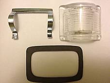 Harley Tombstone Tail Lamp Tag Lens Kit 47-54 Knucklehead Panhead WL Servicar