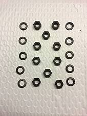 Harley 3/8” Parkerized Nuts & Washers Knucklehead Panhead K WLA UL VL JD Hummer