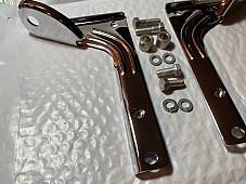 Harley Panhead Shovelhead Chrome Spot Lamp Mounting Brackets CP Bolts 1960-84