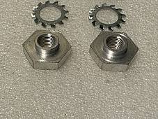 Harley Spotlamp Bar Mount Mounting End Nuts 1946-1957 W/ Front Monroe Shock Cad