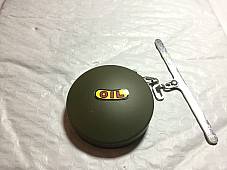 Harley Eaton Oil Cap OD Green WLA WLC w/ Chain 1941-45 3507-41A