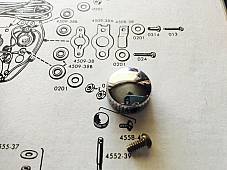 Harley Knucklehead WL UL Instrument Panel Switch Knob 39-E43 Chrome 4556-39