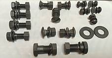 Harley Knucklehead UL Rigid Rear Fender Mounting Hardware Kit 1941-42 Plain Head