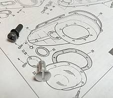 Harley 50-55 Panhead FL FLH Philips Filister Head Primary Cover Screw Kit 1211