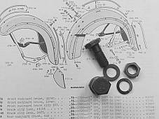 Harley Knucklehead Panhead Rear Fender Mount Bolts 36-57 OEM# 2821-30 CP-1035
