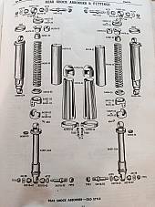 Harley Rear Shock Covers Panhead K-Model Sportster OEM# 54704-52 1952-1964